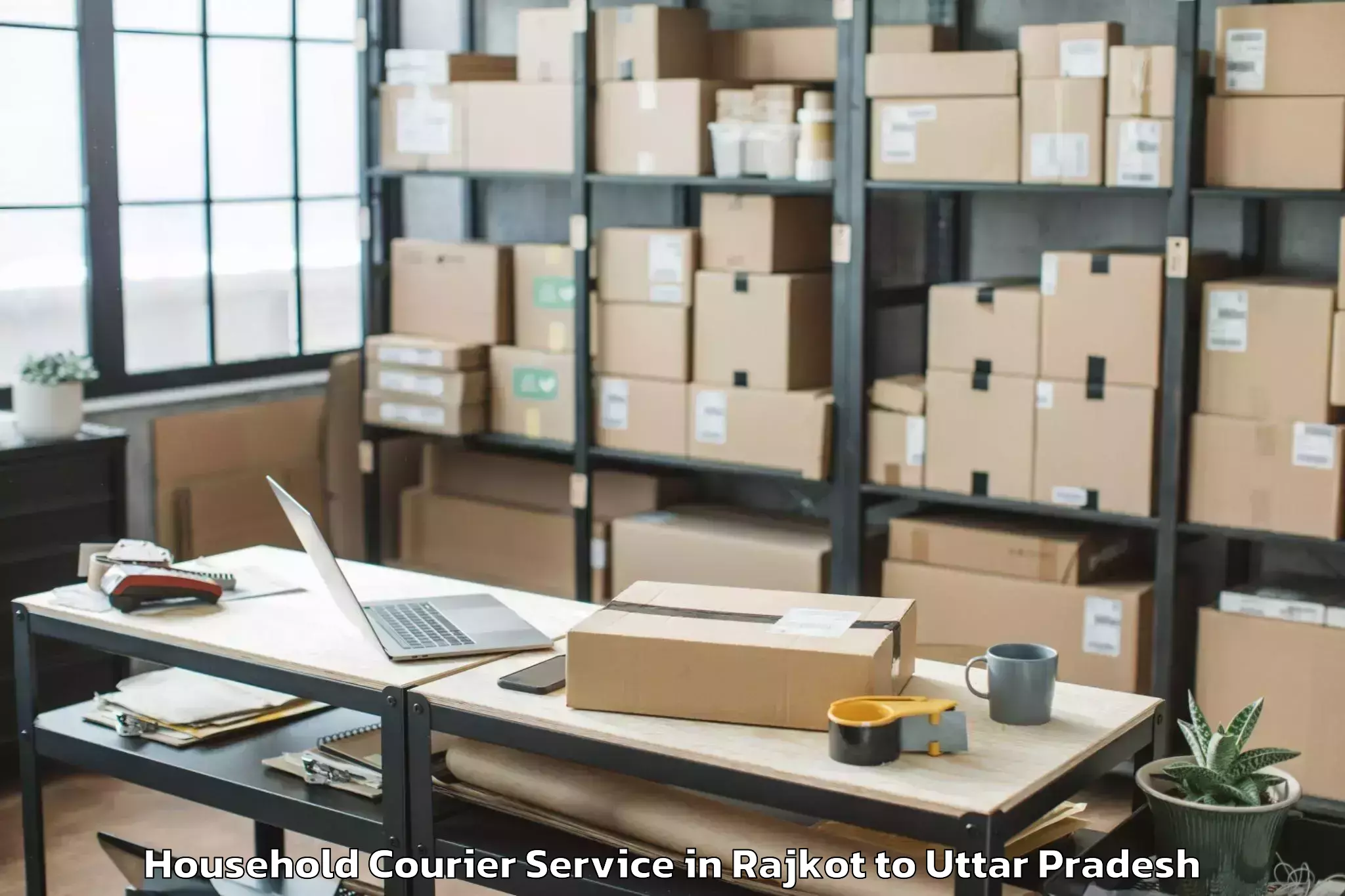 Trusted Rajkot to Kadaura Household Courier